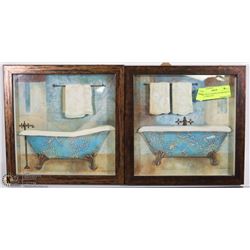 2  ANTIQUE LOOKING BATHROOM 3D WALL DISPLAYS