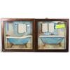 Image 1 : 2  ANTIQUE LOOKING BATHROOM 3D WALL DISPLAYS