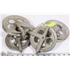 Image 1 : 4 RIGHT WRIGHT ALUMINUM CO. LTD. PULLEYS