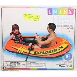 NEW INTEX EXPLORER 200 RUBBER BOAT