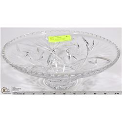 VINTAGE ESTATE PINWHEEL CRYSTAL PEDESTAL BOWL