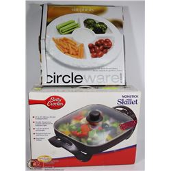 NEW CIRCLE WARE DIVIDED ROUND PLATE &BETTY CROCKER