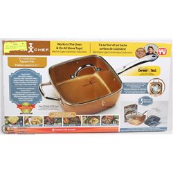 NEW COPPER CHEF 9-1/2" DEEP PAN W/ FRY PAN BASKET