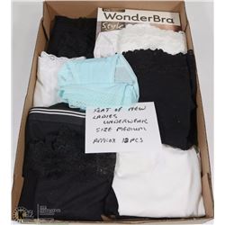 FLAT OF NEW LADIES UNDERWEAR SIZE MEDIUM