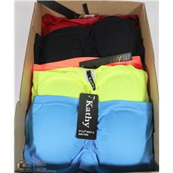 FLAT OF 5 NEW KATHY SPANDEX BRAS , ONE SIZE FITS