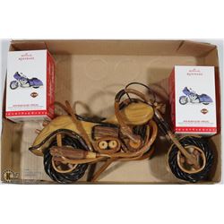 LOT OF 2 HARLEY DAVIDSON HALLMARK KEEPSAKES & HAND