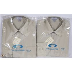 2 NEW SIZE SMALL BIZ COLLECTION DRESS SHIRTS