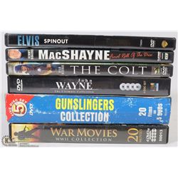 LOT OF 68 DVD MOVIES INCL 25 JOHN WAYNE COLLECTION