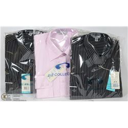 3 NEW SIZE MEDIUM BIZ COLLECTION DRESS SHIRTS