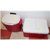 Image 1 : 2 COLEMAN COOLERS - ONE IS BOX STYLE & 1 IS ON