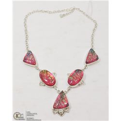 31- TRIPLE OPAL GEMSTONE NECKLACE