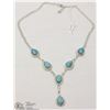 Image 1 : 1-CARRIBEAN LARIMAR GEMSTONE NECKLACE