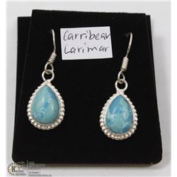 4-CARRIBEAN LARIMAR GEMSTONE EARRINGS