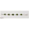 Image 1 : 19-GREEN PERIDOT GEMSTONE BRACELET