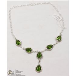18-GREEN PERIDOT GEMSTONE NECKLACE