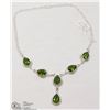 Image 1 : 18-GREEN PERIDOT GEMSTONE NECKLACE