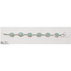 #27- BLUE CHALCEDONY GEMSTONE BRACELET