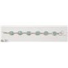 Image 1 : #27- BLUE CHALCEDONY GEMSTONE BRACELET