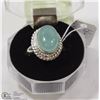 Image 1 : #25- BLUE CHALCEDONY GEMSTONE RING