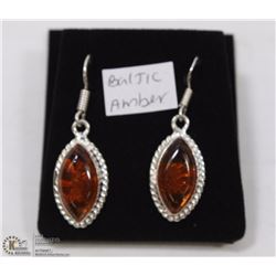 12-BALTIC AMBER GEMSTONE EARRINGS