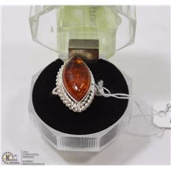 10-BALTIC AMBER GEMSTONE RING