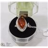 Image 1 : 10-BALTIC AMBER GEMSTONE RING