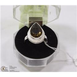 #29- SMOKEY TOPAZ GEMSTONE RING