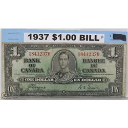 1937 CANADIAN $1.00 BILL