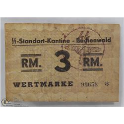 CONCENTRATION CAMP BUCHENWALD "SS" BANK NOTE