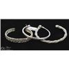 Image 1 : 3 SILVER PLATED BRACELETS IN ASSORTED STYLES