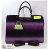 Image 1 : PURPLE SNAKESKIN STYLE BRIEFCASE WITH LONG HANDLE