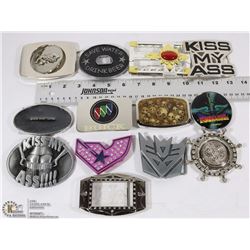 FLAT OF 13 BELT BUCKLES