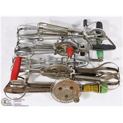 COLLECTION OF OLD EGG BEATERS