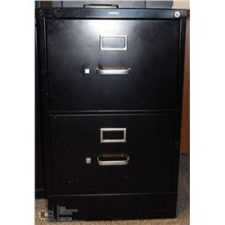 2 DRAWER BLACK FILING CABINET