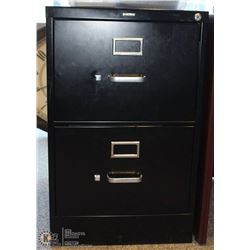 2 DRAWER BLACK FILING CABINET