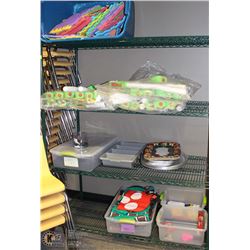 4 RACKS OF ASSORTED SUPPLIES AND MORE
