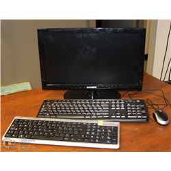 LOREX MONITOR W/ ACER & LOGITECH KEYBOARDS & MOUSE
