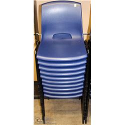 LOT OF 10 STACKABLE CHAIRS