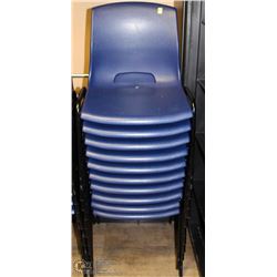 LOT OF 10 STACKABLE CHAIRS