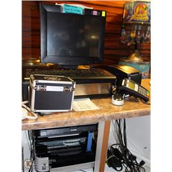 ACER MONITOR & KEYBOARD W/ MOUSE, CASH DRAWER &