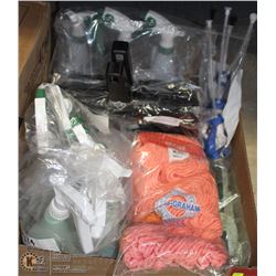 BOX OF ASSORTED MOP HEADS