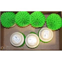 CASE OF 7 ROUND WASH BRUSHES