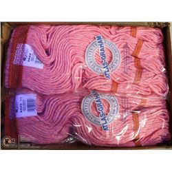 CASE OF PINK MOP HEADS