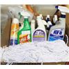 Image 1 : BOX OF ASST CLEANERS AND MOP HEADS