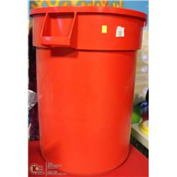 RED GARBAGE BIN