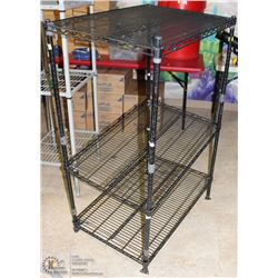 3 TIER ADJUSTABLE METAL SHELVING