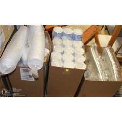 3 CASES OF ASST CUPS