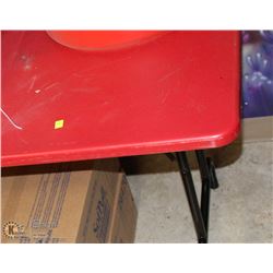 RED FOLDING TABLE