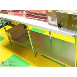 ME#23- 30"X84" SS WORK TOP TABLE W/ GALVANIZED