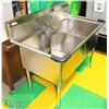 Image 1 : ME#24 DOUBLE COMPARTMENT SS SINK 24"X24"X14"